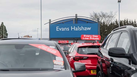 evans halshaw dealership sign