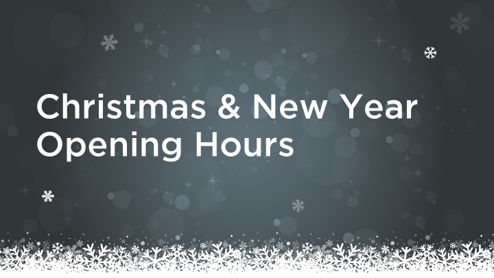 Christmas opening hours banner