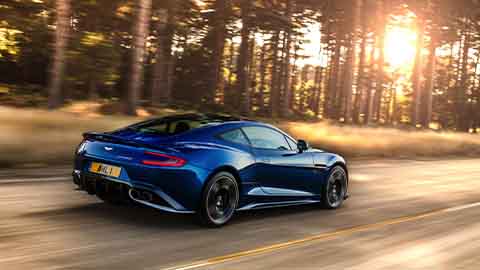 Blue Aston Martin Vanquish S