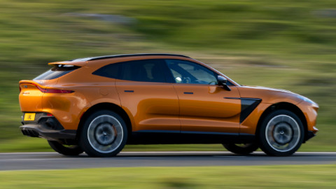 Orange Aston Martin DBX Exterior Side