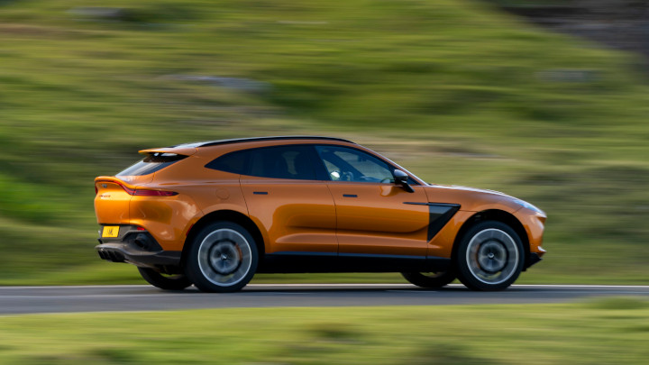 Orange Aston Martin DBX Exterior Side