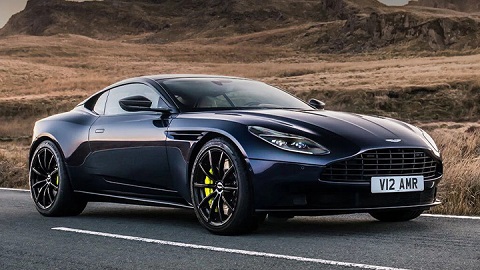 Blue Aston Martin DB11 AMR V12