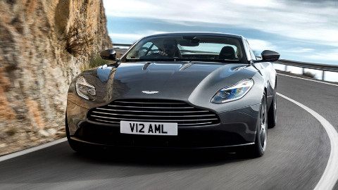 Grey Aston Martin DB11 Exterior Front Driving