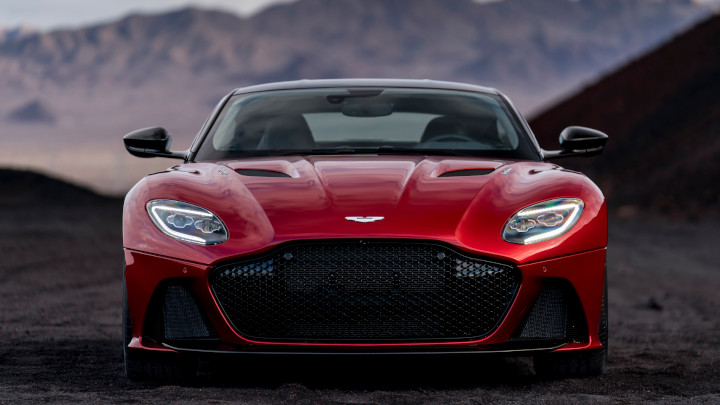 Red Aston Martin DBS Exterior Front Static