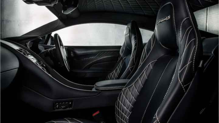 Blue Aston Martin Vanquish S Interior