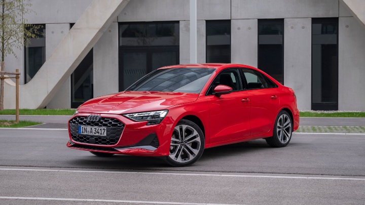 Audi A3 Saloon red front