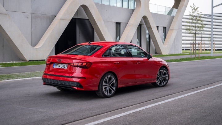 Audi A3 Saloon rear red