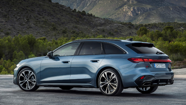 Audi A5 Avant Rear Angle in Blue