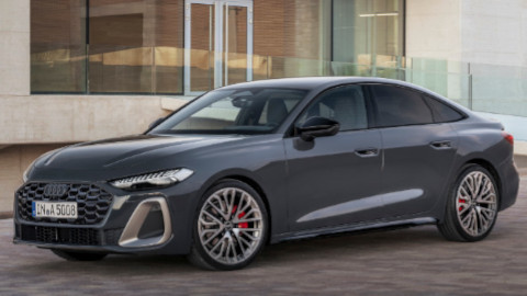 Audi A5 Saloon Front Angle in Grey