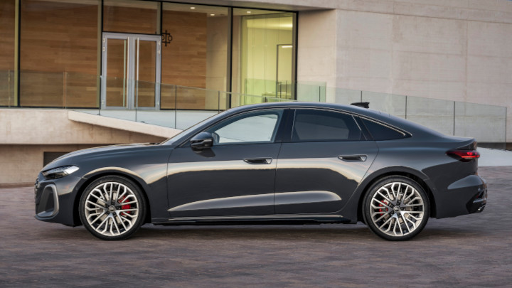 Audi A5 Saloon Side Angle in Grey