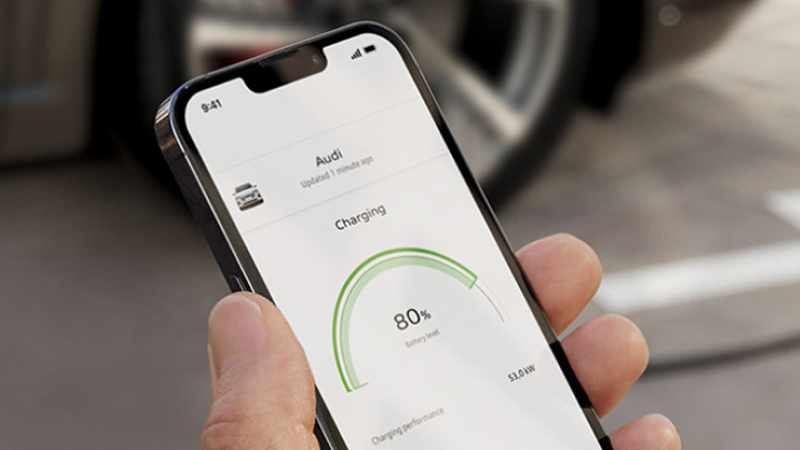 Phone Screen with Audi Charging App