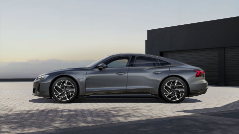 Grey Audi e-tron GT Quattro Exterior Side Static