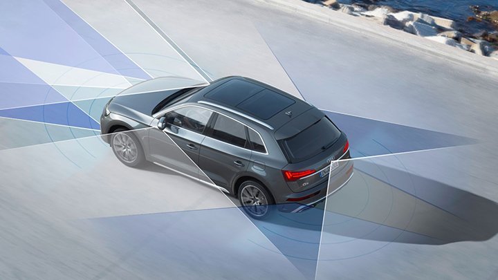 Graphic showcasing the technology on offer in an Audi Q5