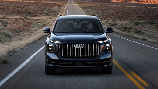 Audi Q9 front straight on road
