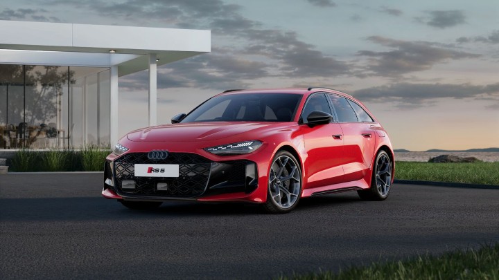 Red Audi RS5 Avant Exterior Front Static