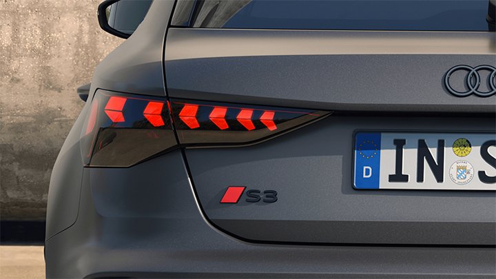 Deatils of S3 Sportback rear lights