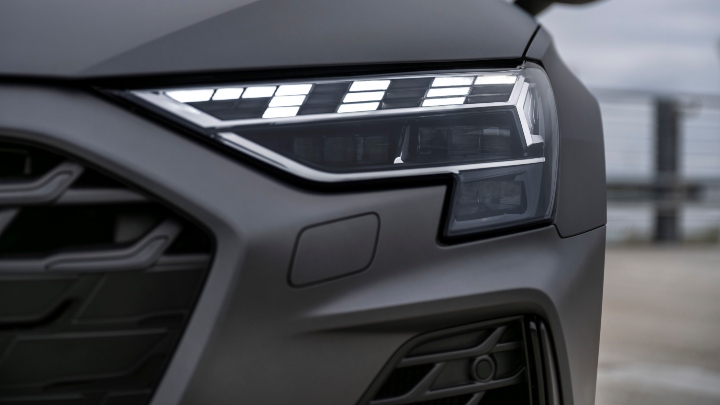 Audi S3 Sportback grey lights close up