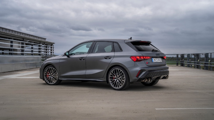 Audi S3 Sportback grey rear static