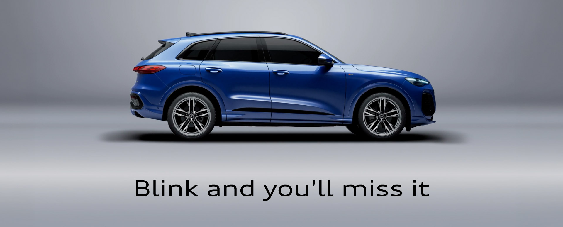 Side View Blue Audi Q3