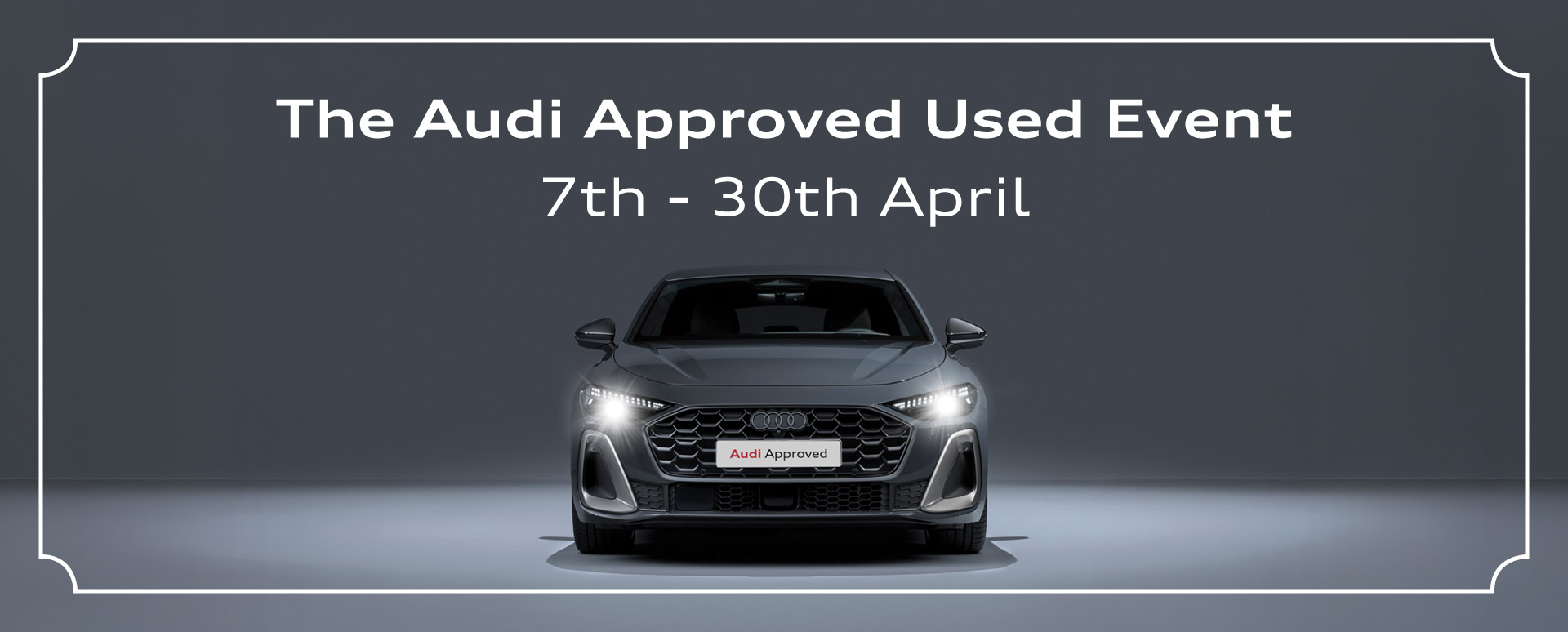 Grey Audi Vehicle Approved Used Messaging