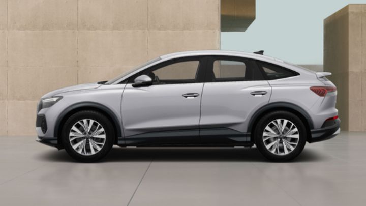 Silver Audi electric vehicle 