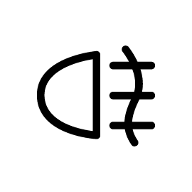 Rear fog light icon