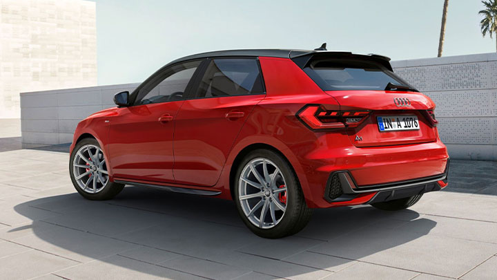 Red Audi A1 Rear