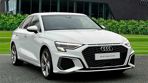 White Audi A3 S Line