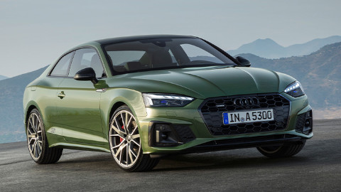 Green Audi A5 Coupe Front