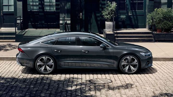 Grey Audi A7 Side