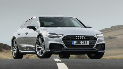 Grey Audi A7 Front Driving