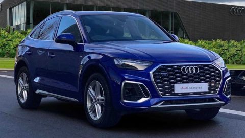 Blue Audi Q5 S Line