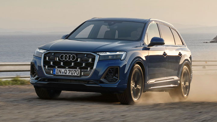 Audi Q7 driving on a beach