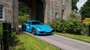 Porsche 718 Cayman in blue.