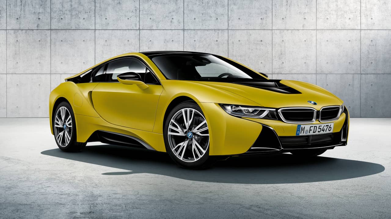 BMW i8 Frozen Yellow
