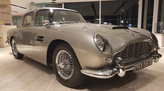 1964 Aston Martin DB5 in Silver Birch at the Wilmslow showroom.