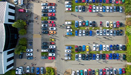 View of Pendragon PLCs car park from above.