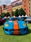 Front view of a Porsche in Blue and orange at London Concours 2019.