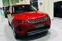 Red Range Rover Evoque at London Motor Show 2019.