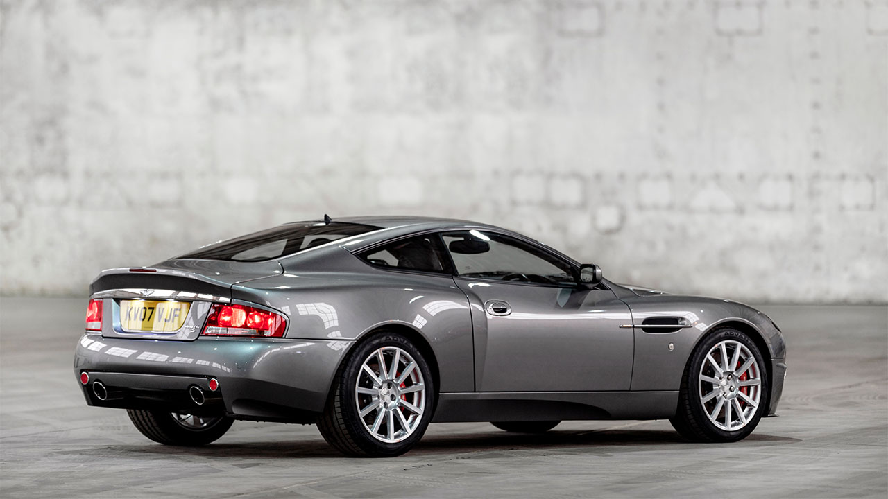 Silver Aston Martin Vanquish S