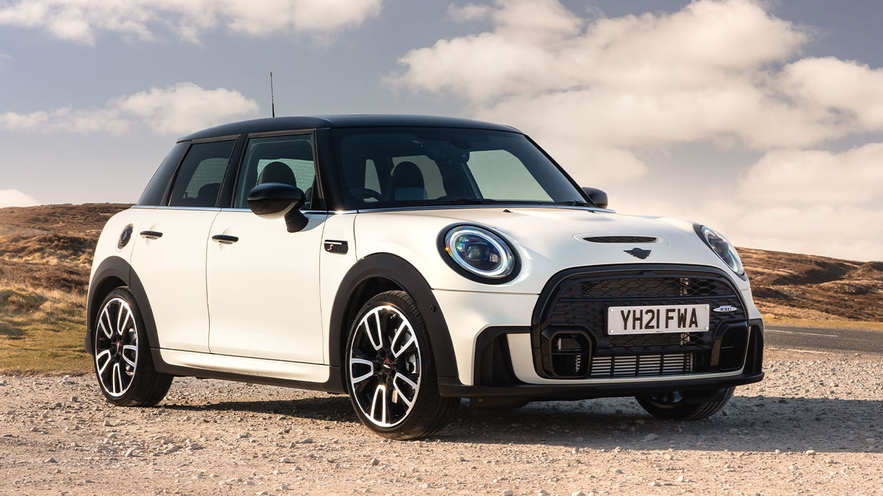 White MINI Cooper S John Cooper Works