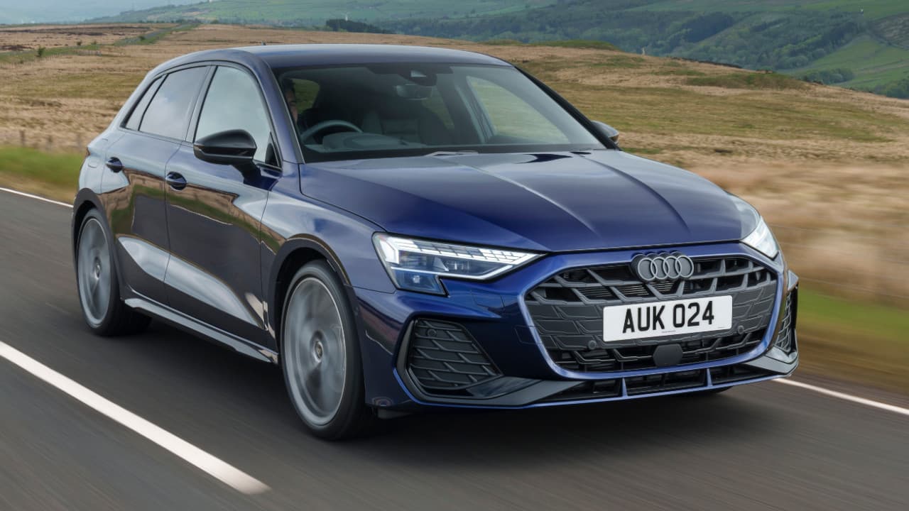 Audi A3 in Blue Driving