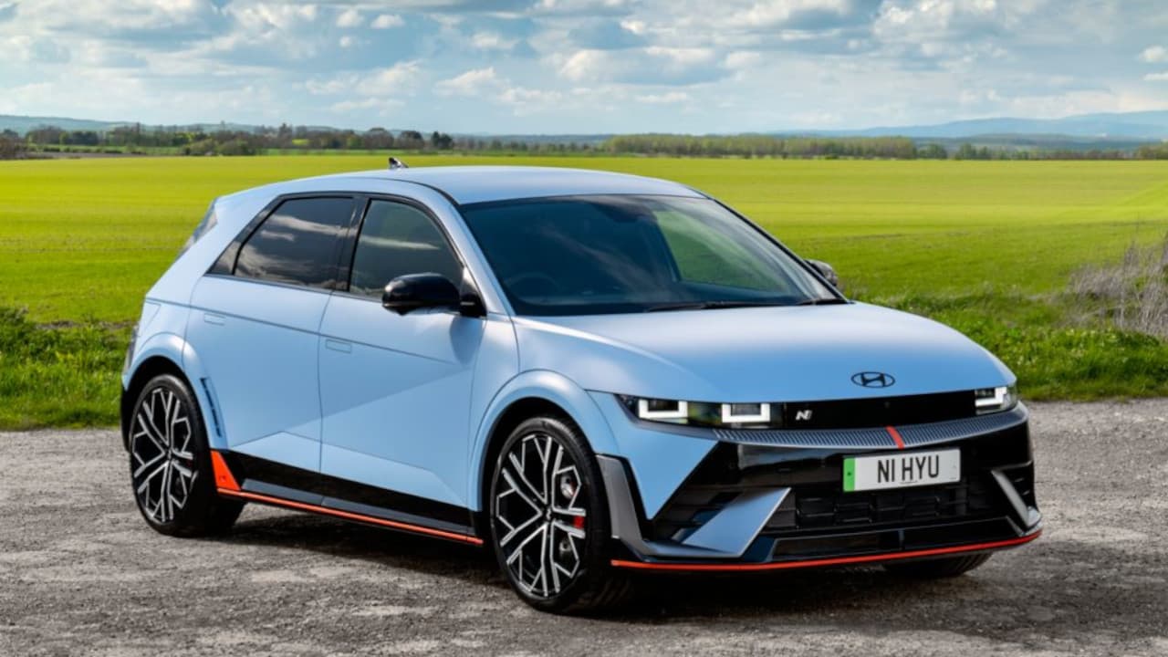 Hyundai IONIQ 5 N Parked in Performance Blue