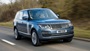 Blue Range Rover, driving