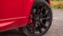 Red Range Rover Sport, black alloy wheel