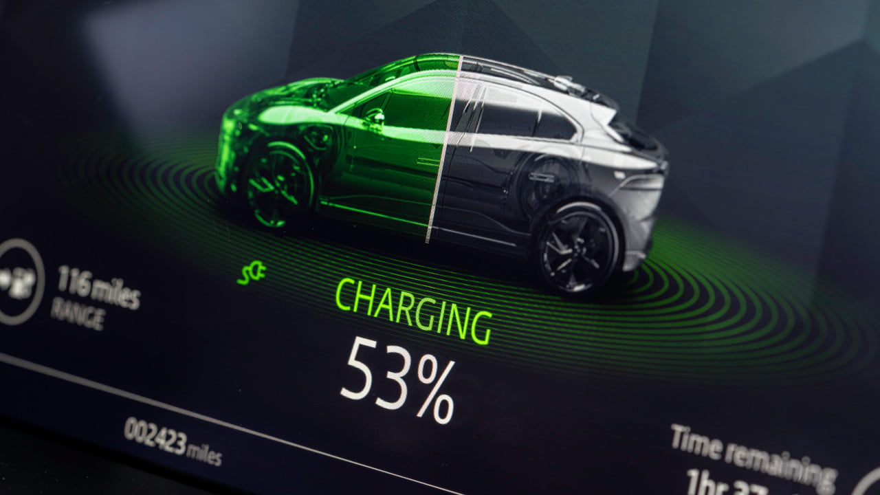 Jaguar Charging Infotainment Screen