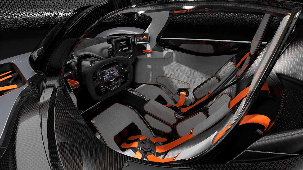 Aston Martin Valkyrie, interior on configurator