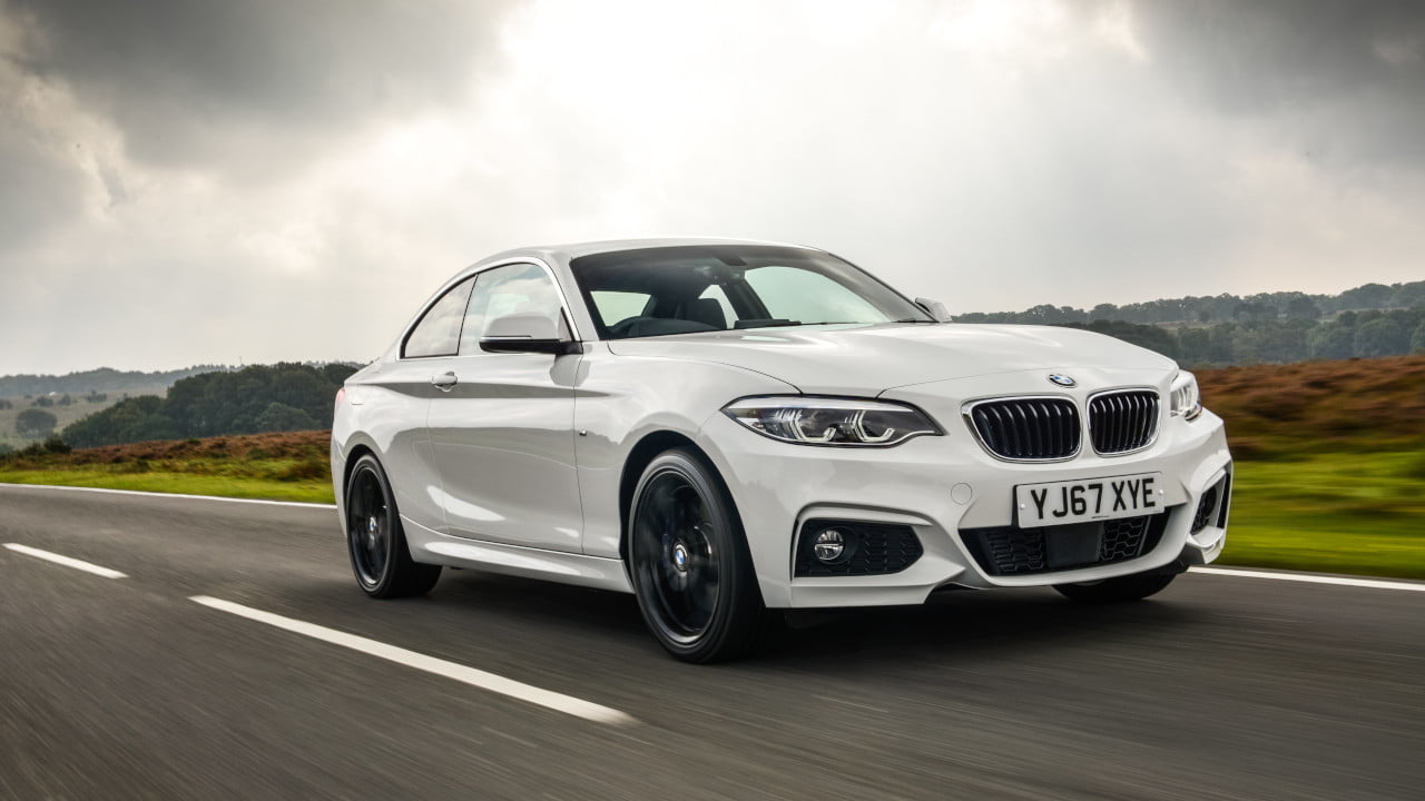 BMW 2 Series White Driving