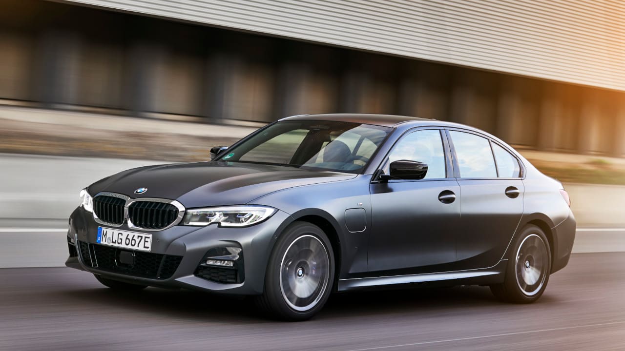 Grey BMW 3 Series Exterior Front Driving