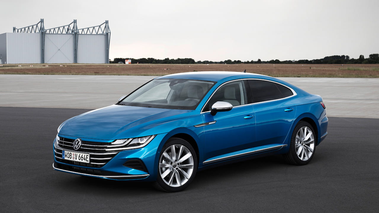 Blue Volkswagen Arteon Exterior Front Static